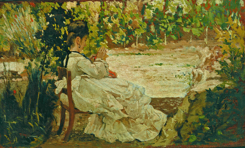 image: Giovanni Fattori, Signora in giardino